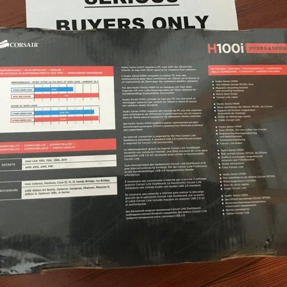 New in Box Corsair H100i Liquid Cooling system for Intel + AMD CPUs - Picture 2 of 3